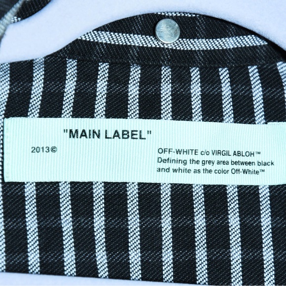 Off-white Skulls Plaid Stripped Zipper Jacket - Picture 4 of 6